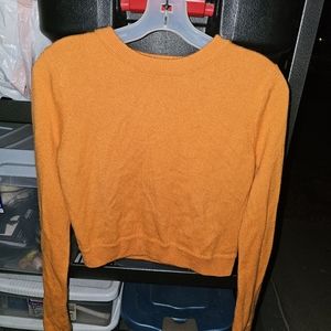 Brazeau Tricot Womens Cashmere Long Sleeve Pullover Sweater Orange Sz 3